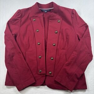 Tommy Hilfiger Women's Casual Band Jacket Blazer Chili Red Size X Large